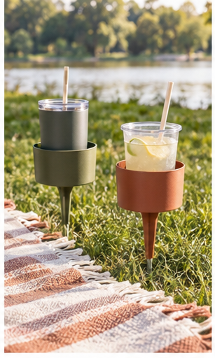 Sovriein Outdoor Drink Holder Set in use